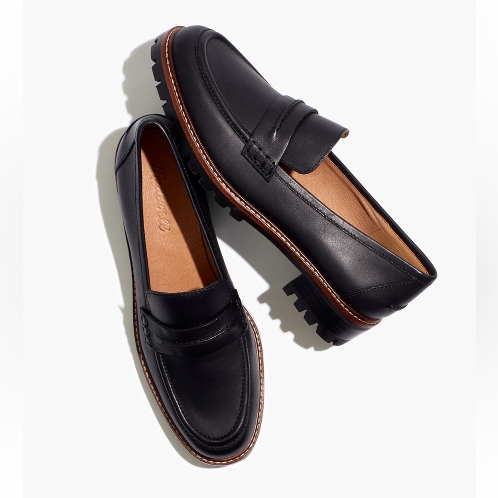 Madewell The Corrine Lugsole loafer in Black- Size 7.5